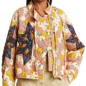BNWT Ulla Johnson Elettra Patchwork Quilted Cotton Coat - Size Small